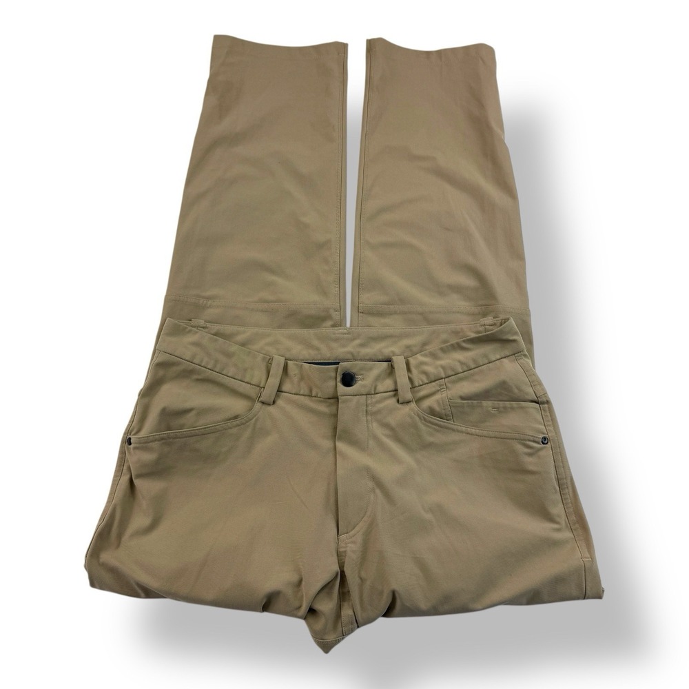 Lululemon ABC Commuter Pants Men's Size 32x31 Zippered Pocket Light Brown